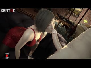 ada wong - lipstick; oral sex; minet; blowjob; facefuck; 3d sex porno hentai; (by @xentho) [resident evil]